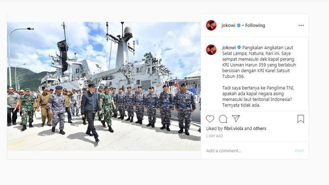 Jokowi Sebut Kapal Natuna 